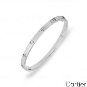 Cartier White Gold Love Bracelet SM Size 18 B6047418 Cartier White Gold Love Bracelet SM Size 18 B6047418